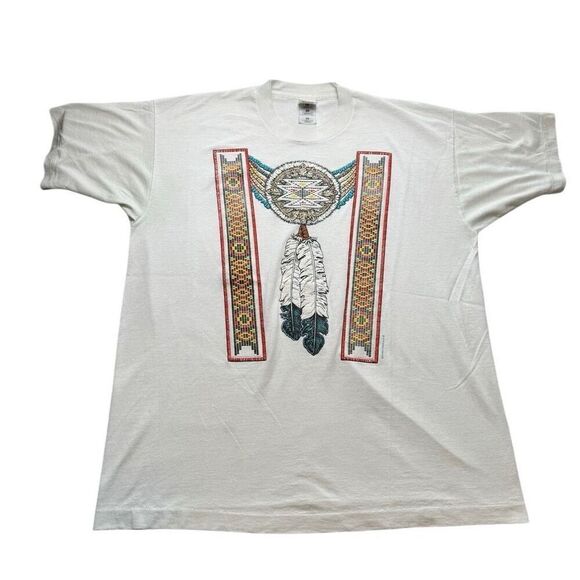 Vintage Moxie Alley Native American Fruit of the Loom Tee Men’s XL USA Made - Picture 1 of 10